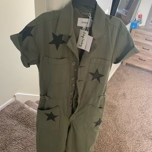 Army green utility jumpsuit
